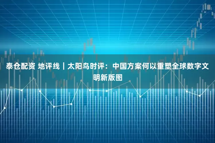 泰仓配资 地评线｜太阳鸟时评：中国方案何以重塑全球数字文明新版图