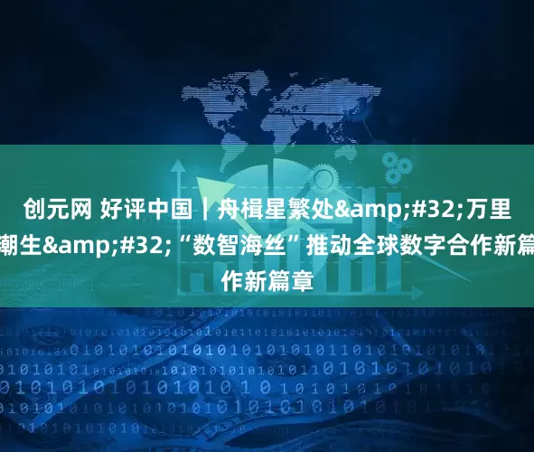 创元网 好评中国｜舟楫星繁处&#32;万里共潮生&#32;“数智海丝”推动全球数字合作新篇章